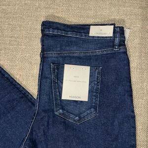 NWT HUDSON JEANS MID RISE SUPER SKINNY ANKLE NICO FOSSIL SIZE 33